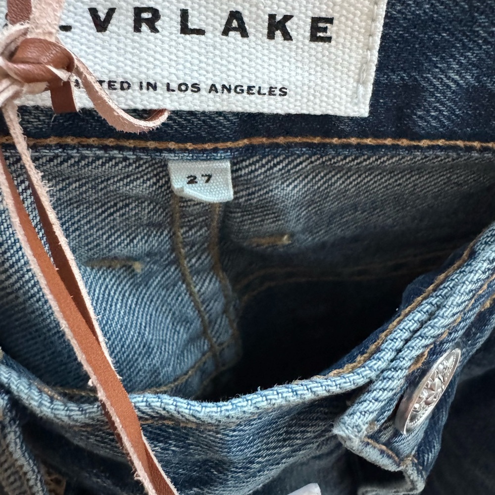 SLVRLAKE High-Rise Wide Leg Jeans in Medium Blue Wash - Picture 5 of 6